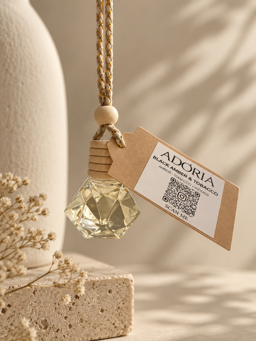 Black Amber & Tobacco-Adoria Car Diffuser