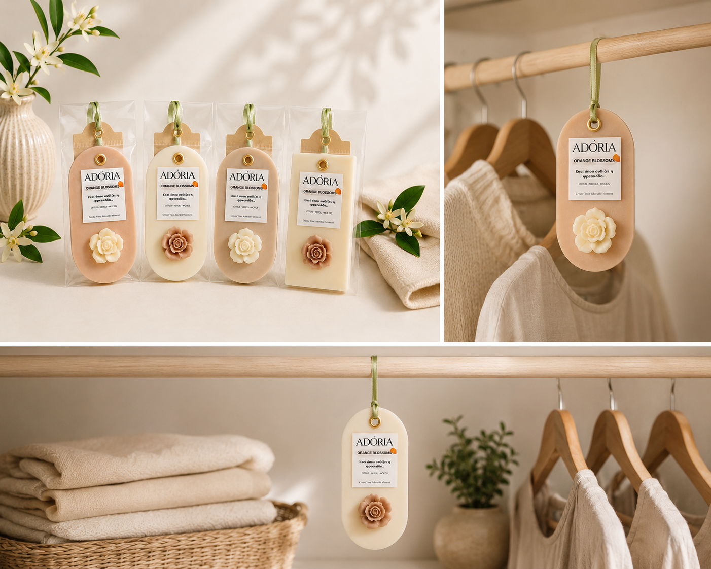 ADORIA 2σε1 Αρωματικό ντουλάπας – Orange Blossoms
