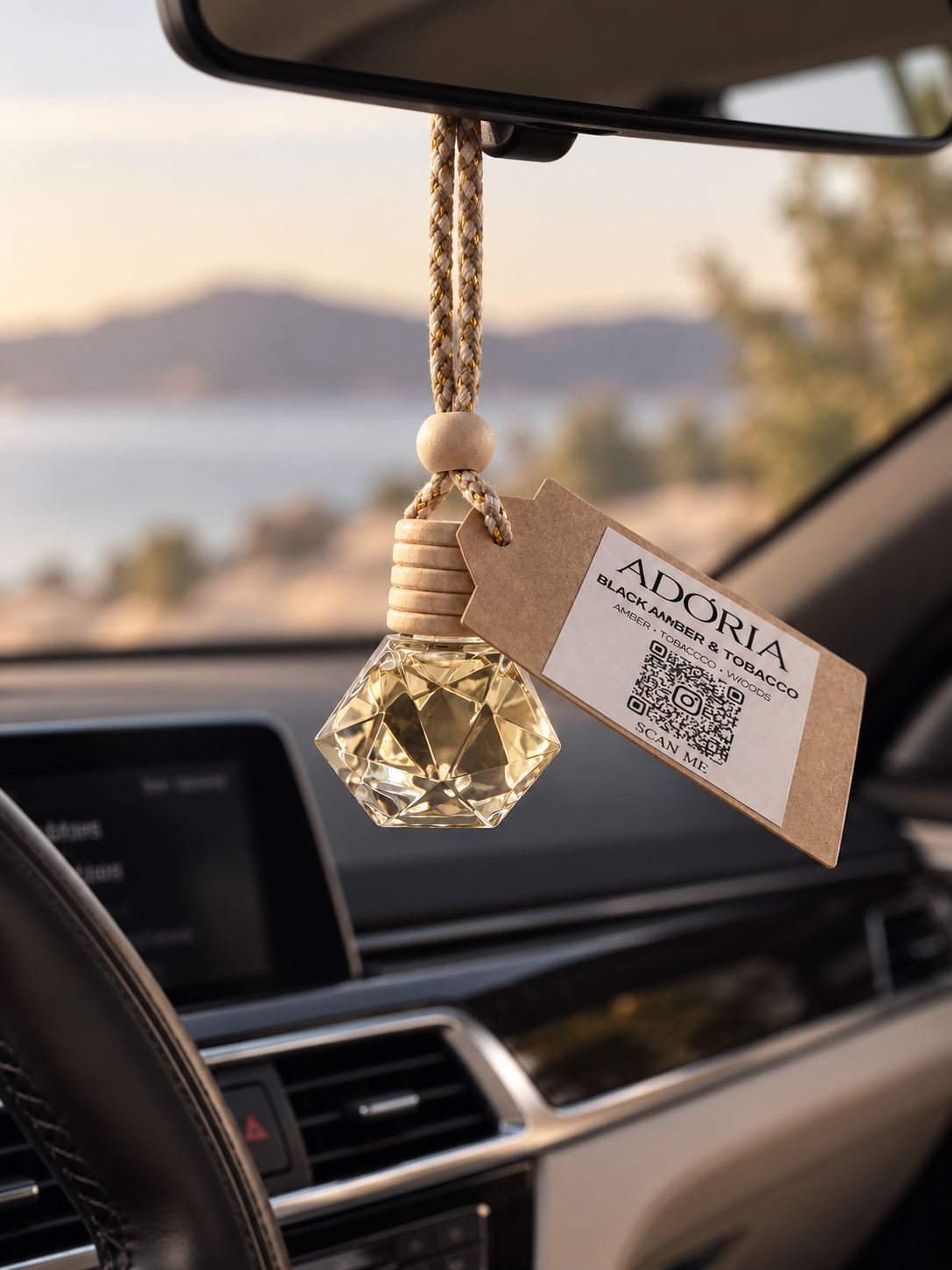 Black Amber & Tobacco-Adoria Car Diffuser